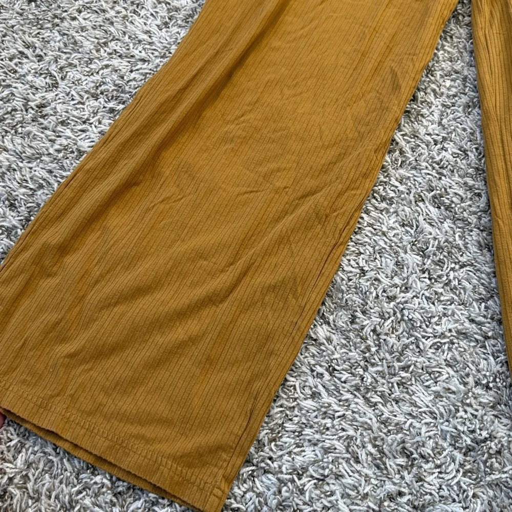 Old Navy Pajama Pant Cropped Sunday Sleep Mustard Yellow Size Medium - Picture 7 of 12